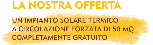 TITOLO LA NOSTRA OFFERTA